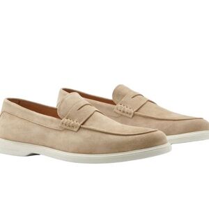 Peter Millar Light Brown Suede Loafers